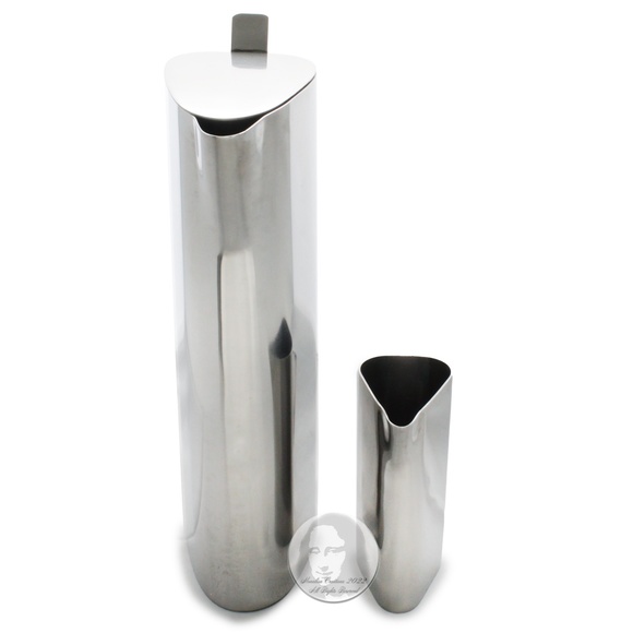 Lundtofte Denmark Coffee Pot & Creamer 2pc Set Stainless Steel MCM 1966 Vintage - Picture 5 of 10